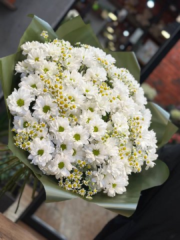 Букет из хризантем &laquo;Белая Нежность&raquo; от интернет-магазина цветов в 